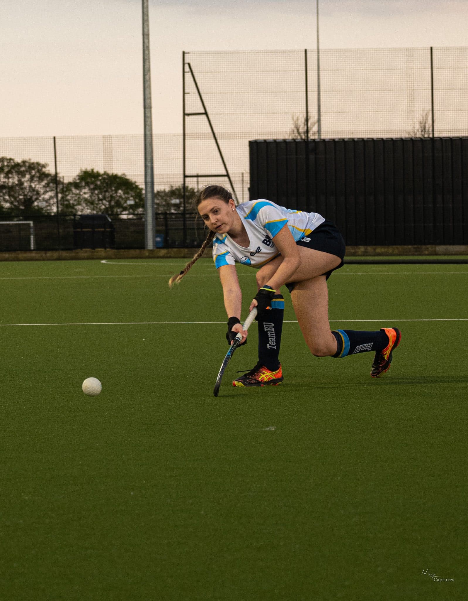 Bournemouth University Women's Hockey 1s in action, photographed by Megan Farrer