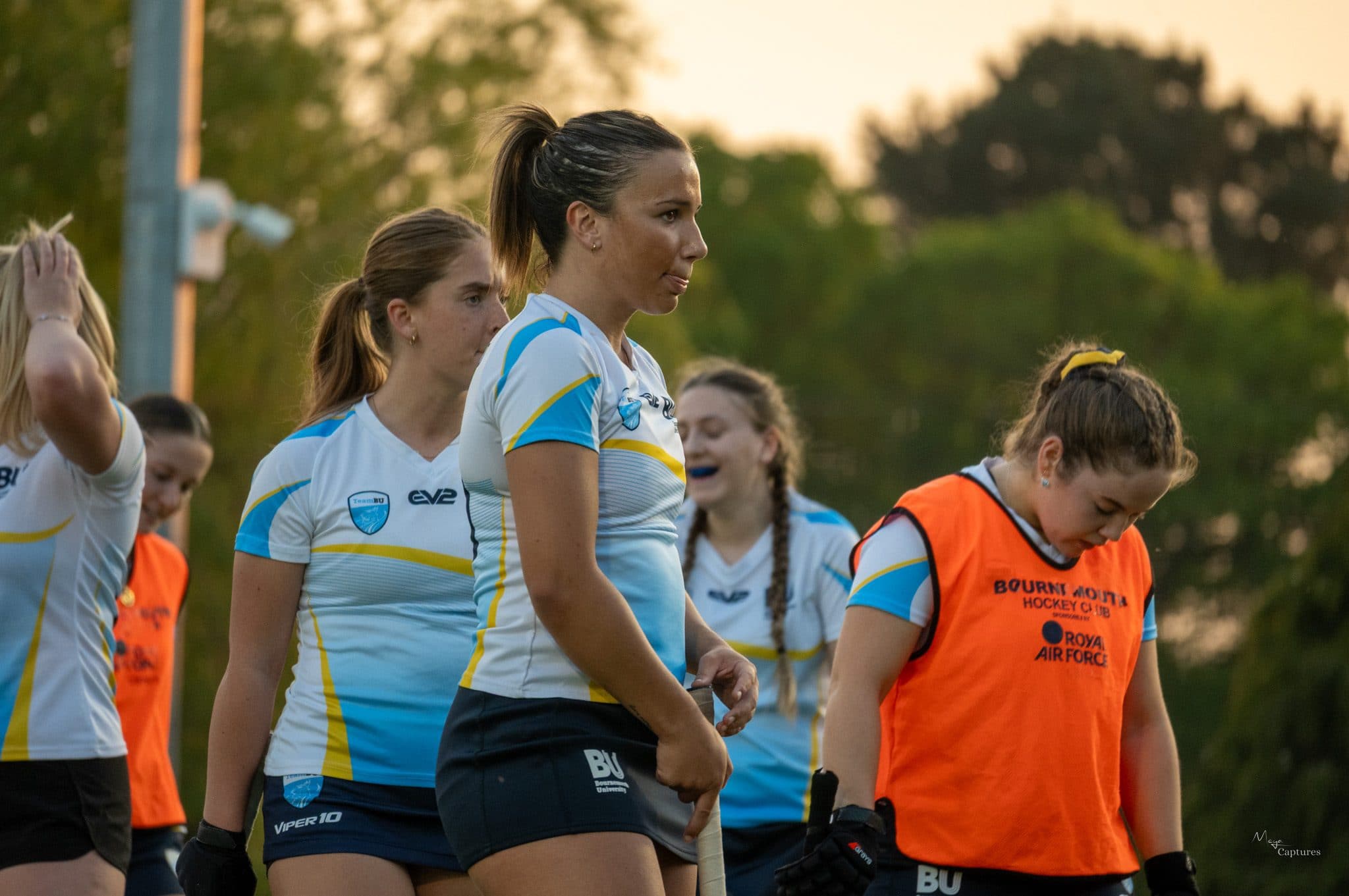 Bournemouth University Women's Hockey 1s in action, photographed by Megan Farrer