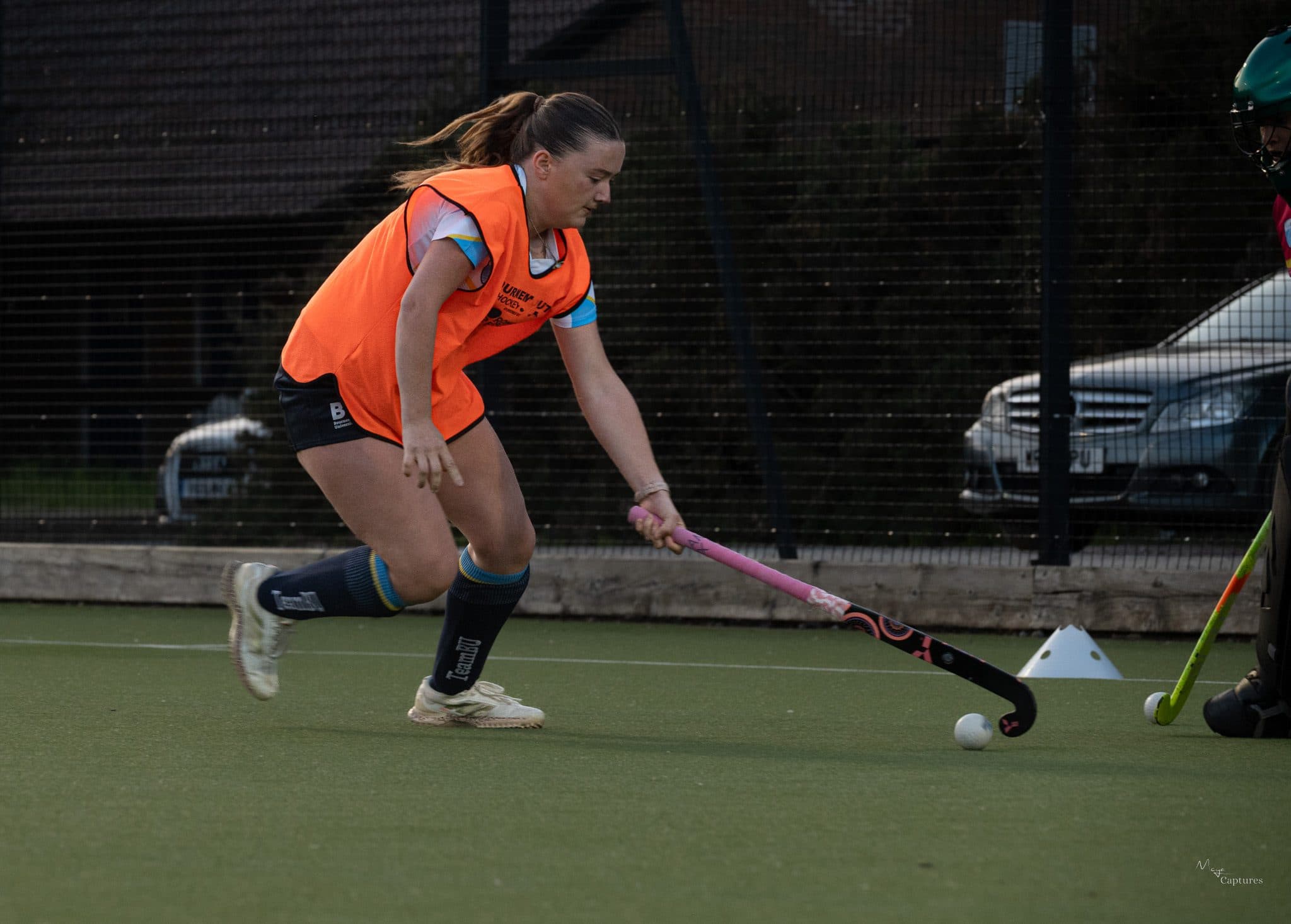 Bournemouth University Women's Hockey 1s in action, photographed by Megan Farrer