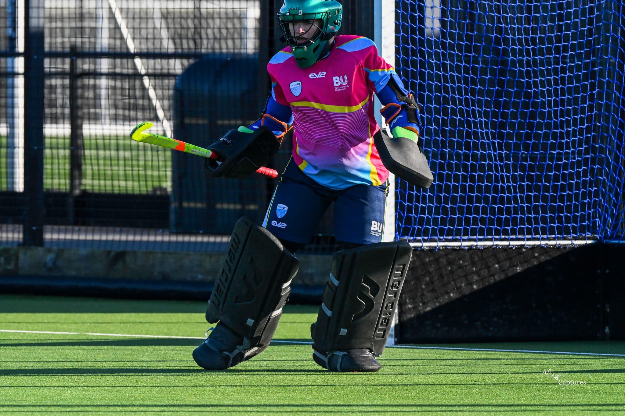 Bournemouth University Women's Hockey 3s in action, photographed by Megan Farrer