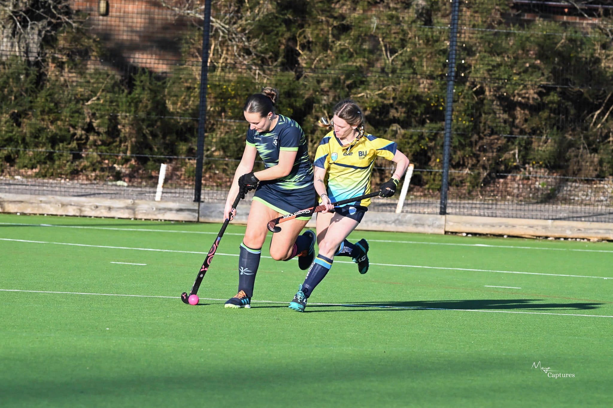 Bournemouth University Women's Hockey 3s in action, photographed by Megan Farrer