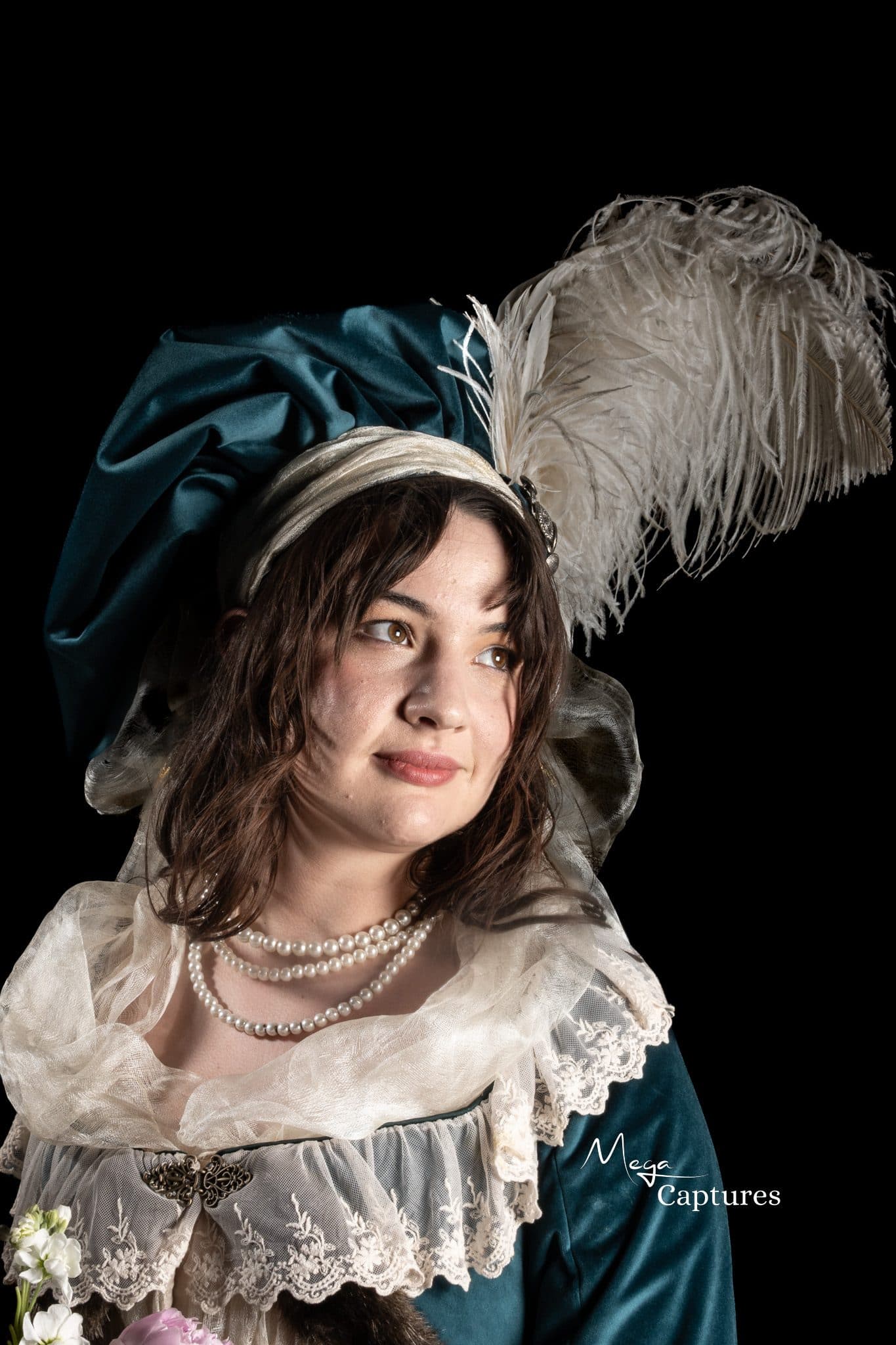 Costume portrait recreating Vigee Le Brun's Marie Antoinette, for designer Swe Garcia