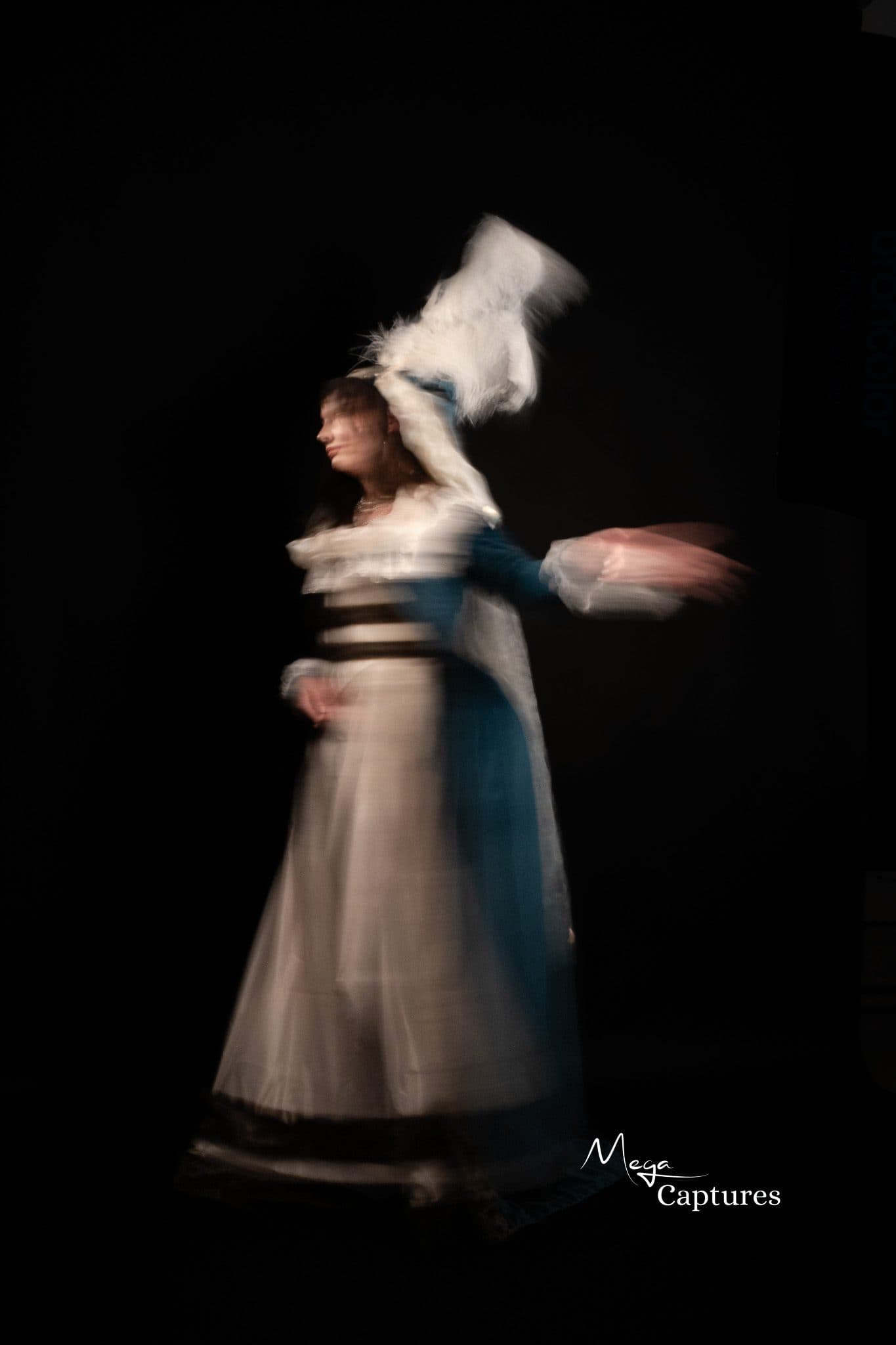 Costume portrait recreating Vigee Le Brun's Marie Antoinette, for designer Swe Garcia