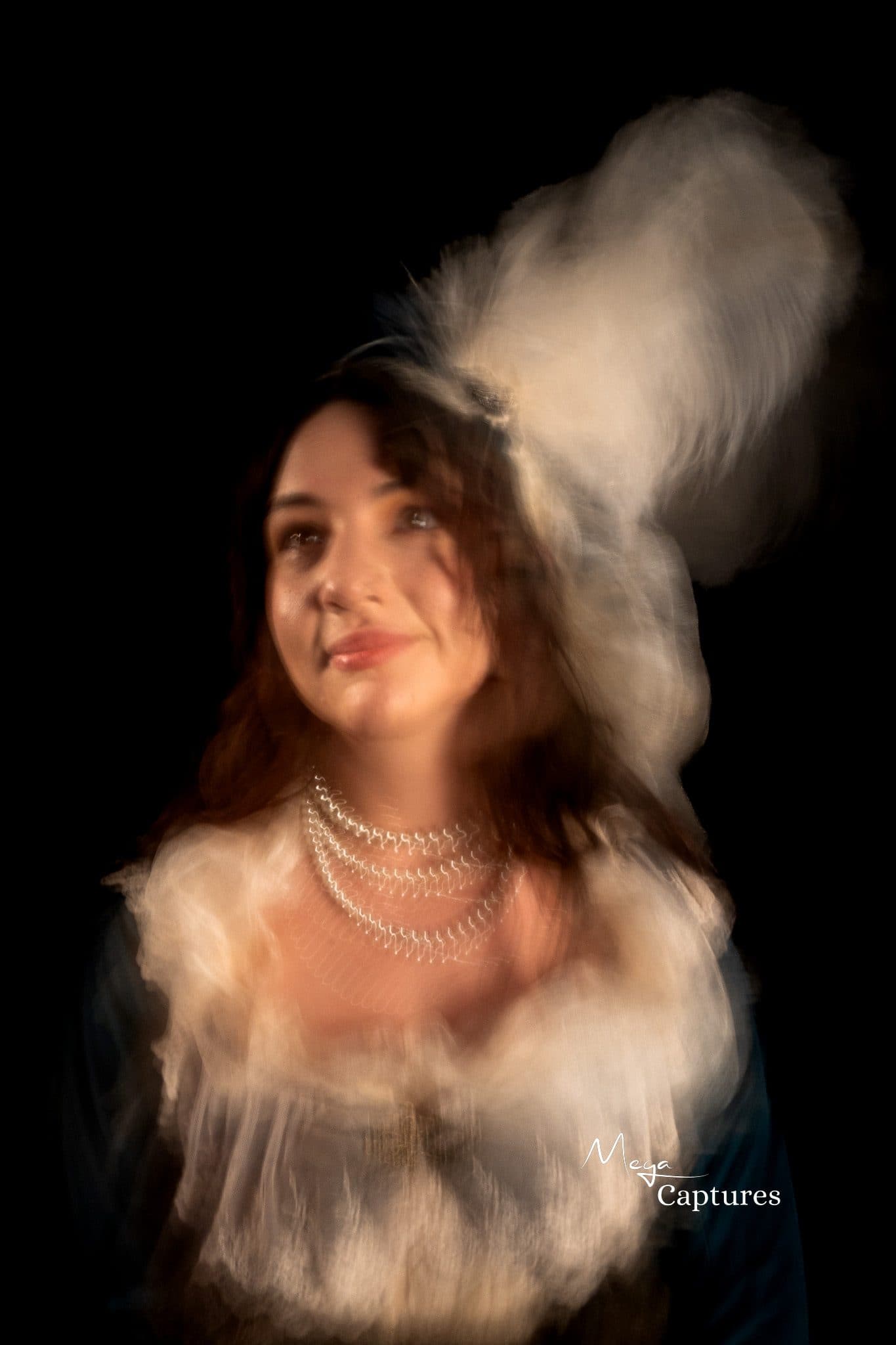 Costume portrait recreating Vigee Le Brun's Marie Antoinette, for designer Swe Garcia