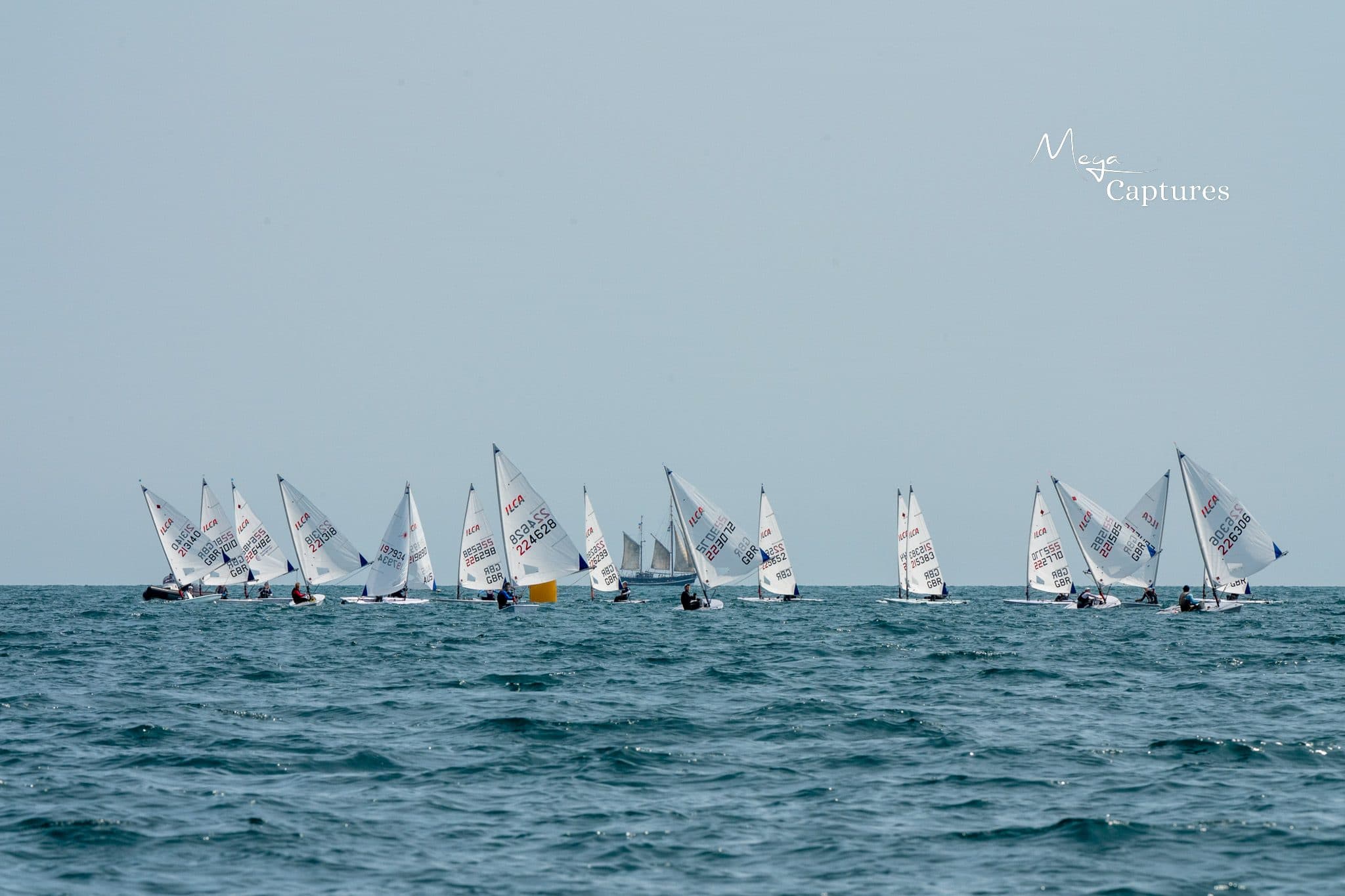 ILCA dinghy racing at the ILCA UK Nationals 2026, photographed by Megan Farrer