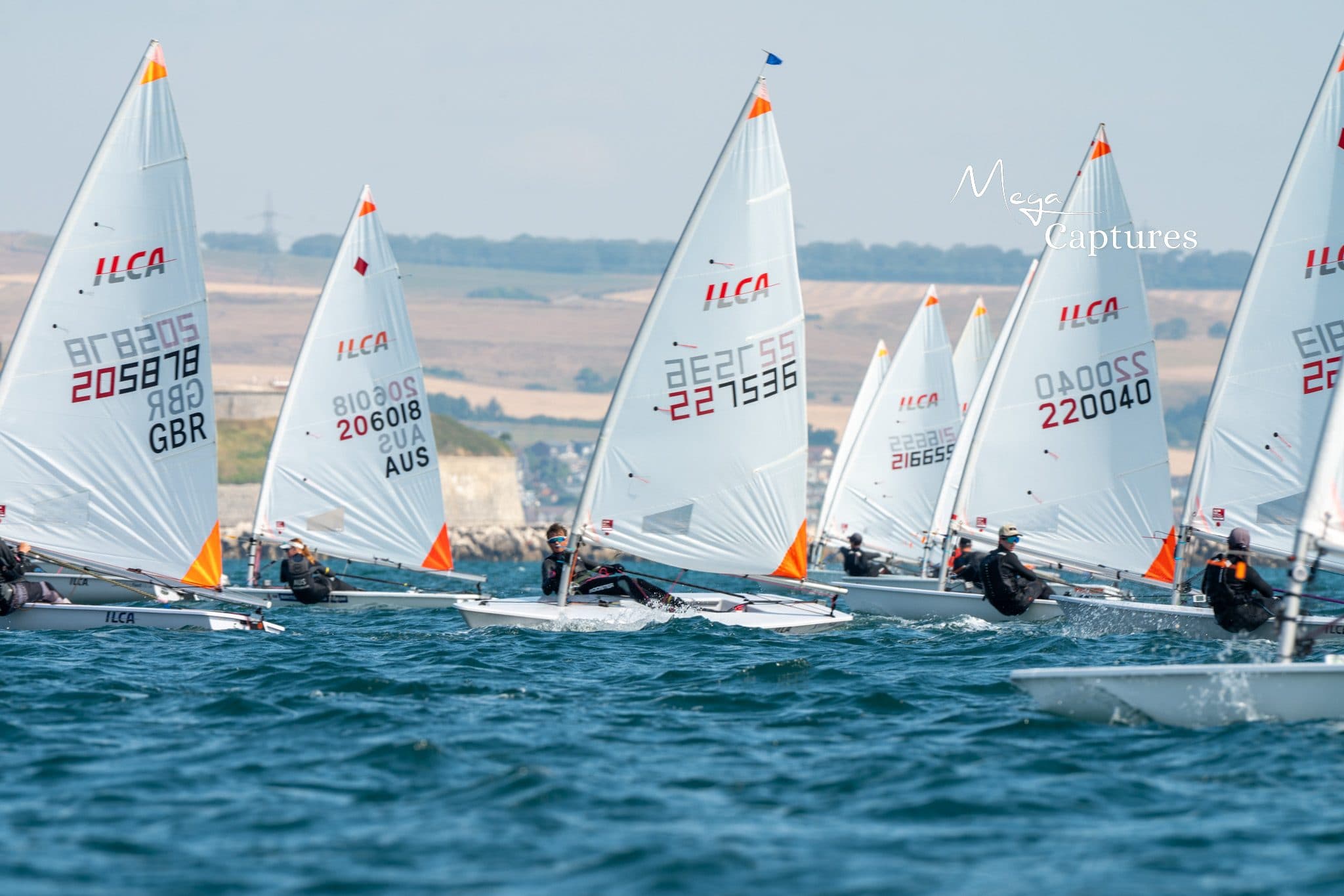 ILCA dinghy racing at the ILCA UK Nationals 2026, photographed by Megan Farrer